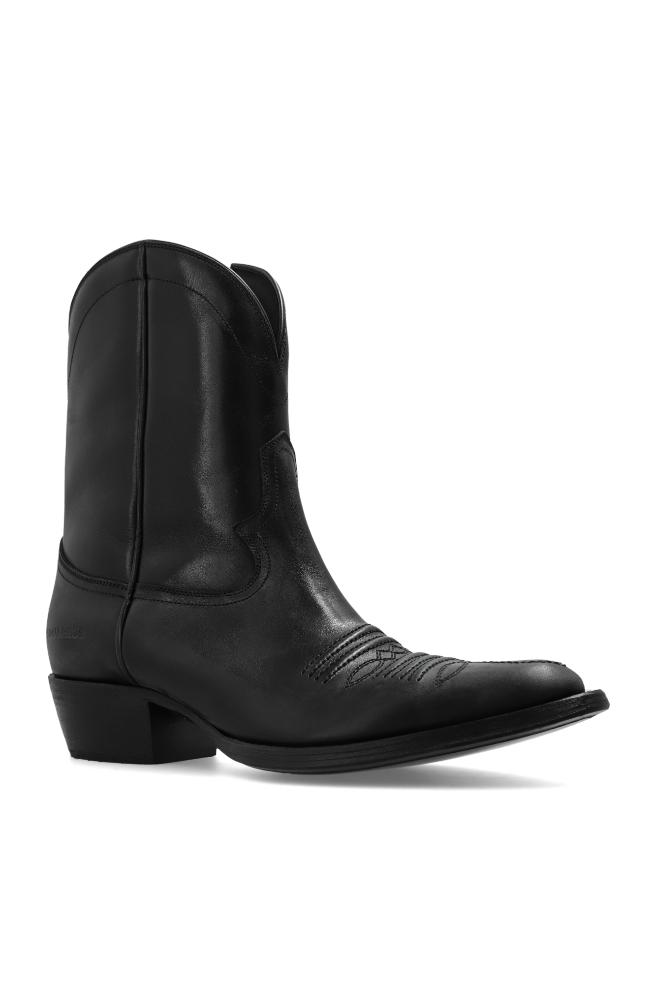 Short black hot sale cowboy boots